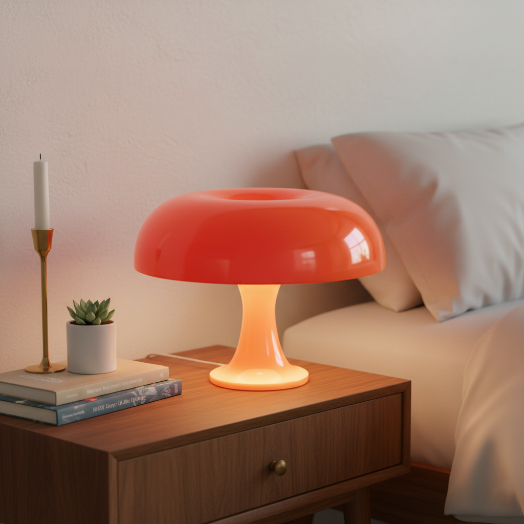 Lampe de Table Design Champignon Scandinave – Éclairage Dimmable LED