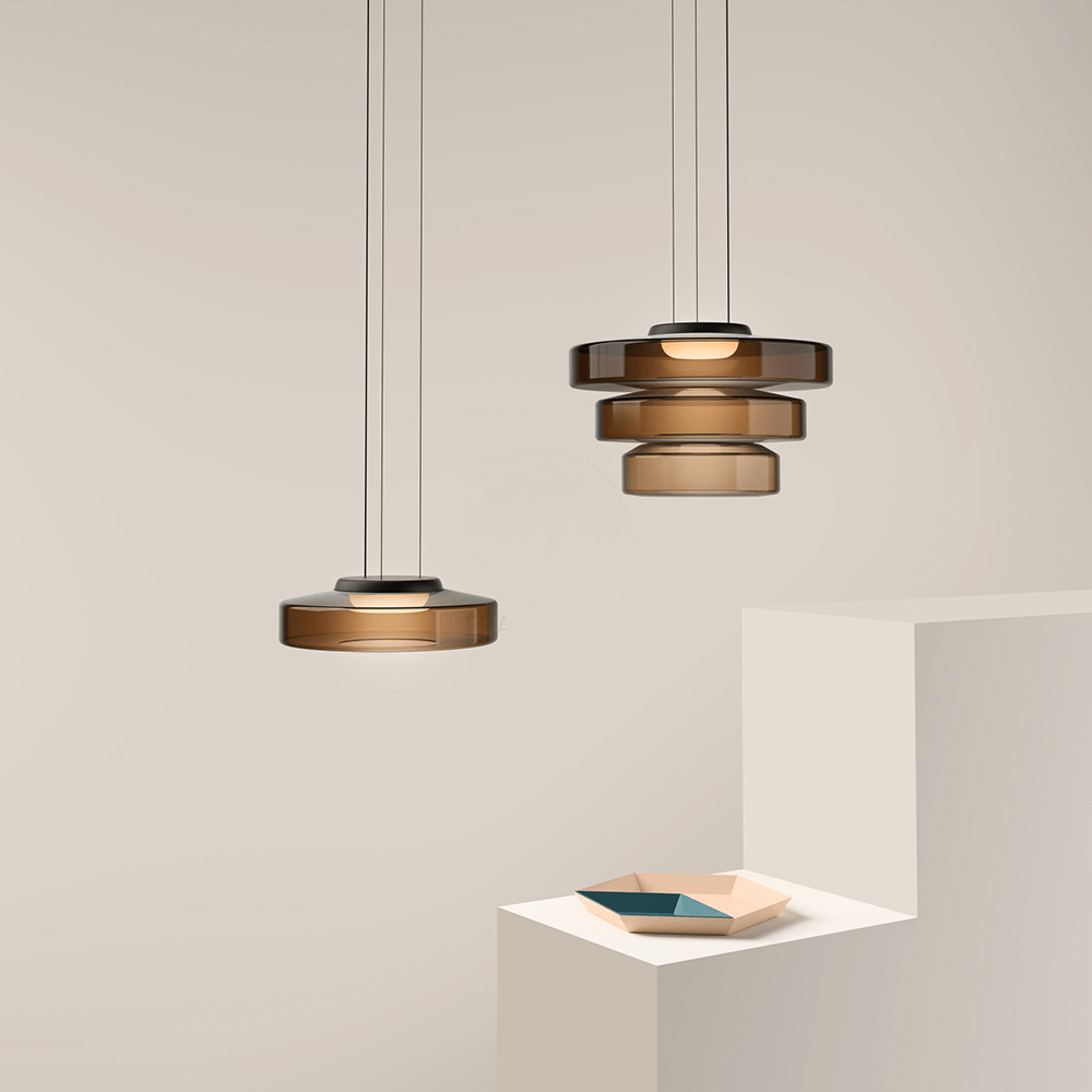 Suspension Luminaire Design en Verre Éclatant - Style Moderne Intérieur