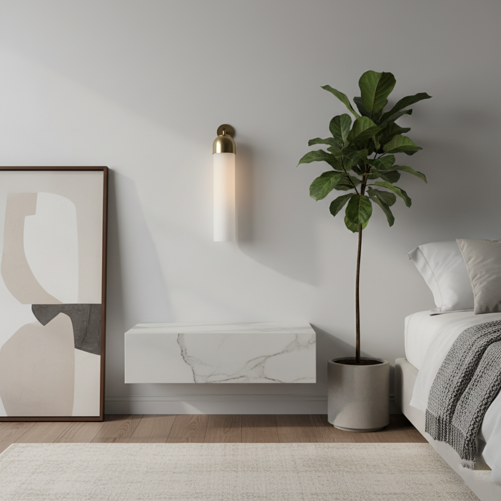 Applique Murale en Verre Artisanal – Éclairage LED Élégant et Moderne