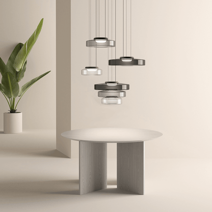Suspension Luminaire Design en Verre Éclatant - Style Moderne Intérieur