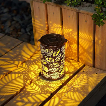 Lampe Solaire Décorative Feuilles Lumineuses Jardin Terrasse