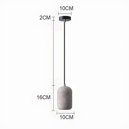 Lampe Pendante Industrielle Ciment Verre – Éclairage Design Moderne