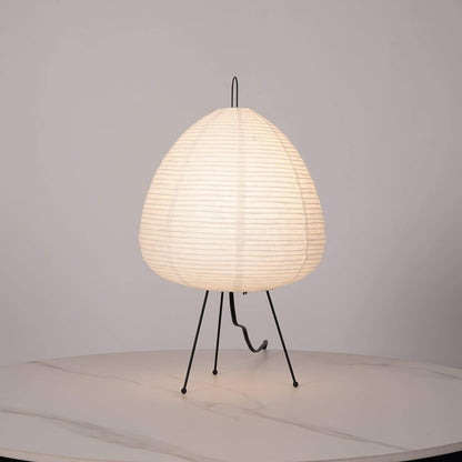 Lampe de Table Design Japonais en Papier de Mûrier – Lumière Douce