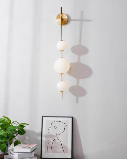 Applique Murale Verticale Globe Verre – Éclairage Design Moderne Intérieur