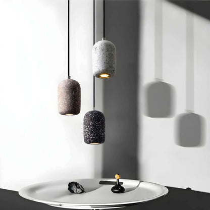 Lampe Pendante Industrielle Ciment Verre – Éclairage Design Moderne