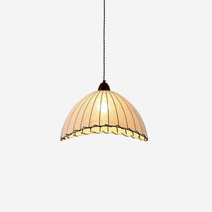 Suspension Luminaire Bois Tissu Design Naturel & Moderne