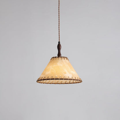 Suspension Luminaire Bois Tissu Design Naturel & Moderne
