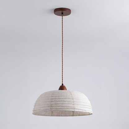 Suspension Luminaire Bois Tissu Design Naturel & Moderne