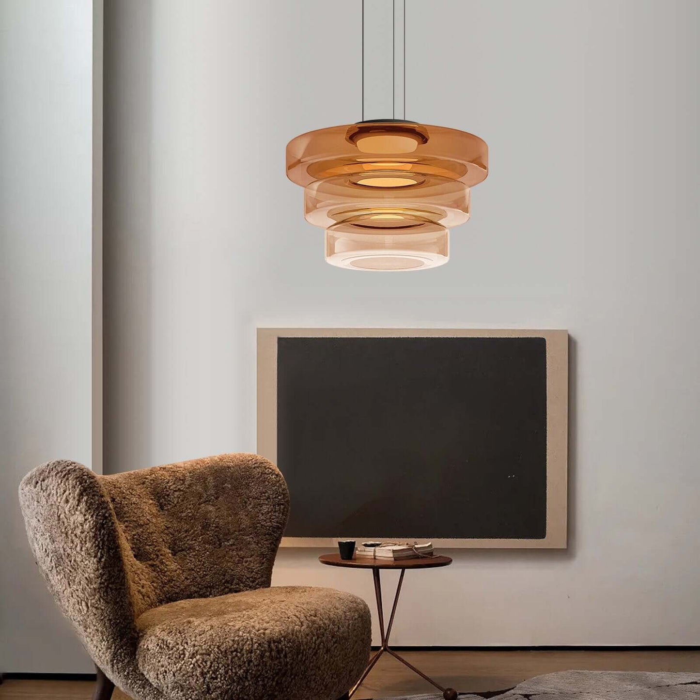 Suspension Luminaire Design en Verre Éclatant - Style Moderne Intérieur