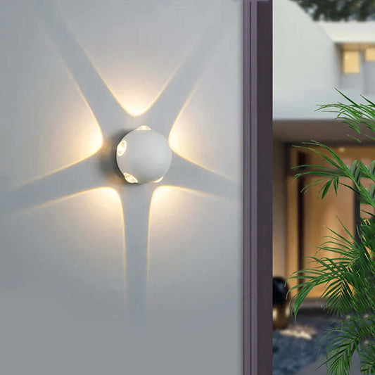 Applique Murale LED Design Boule Aluminium – Éclairage Moderne IP65