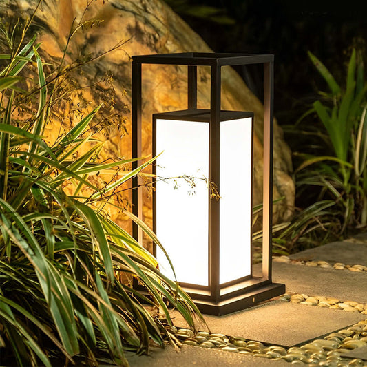 Lampe Solaire de Terrasse LED - Acier Inoxydable Étanche Blanc Chaud