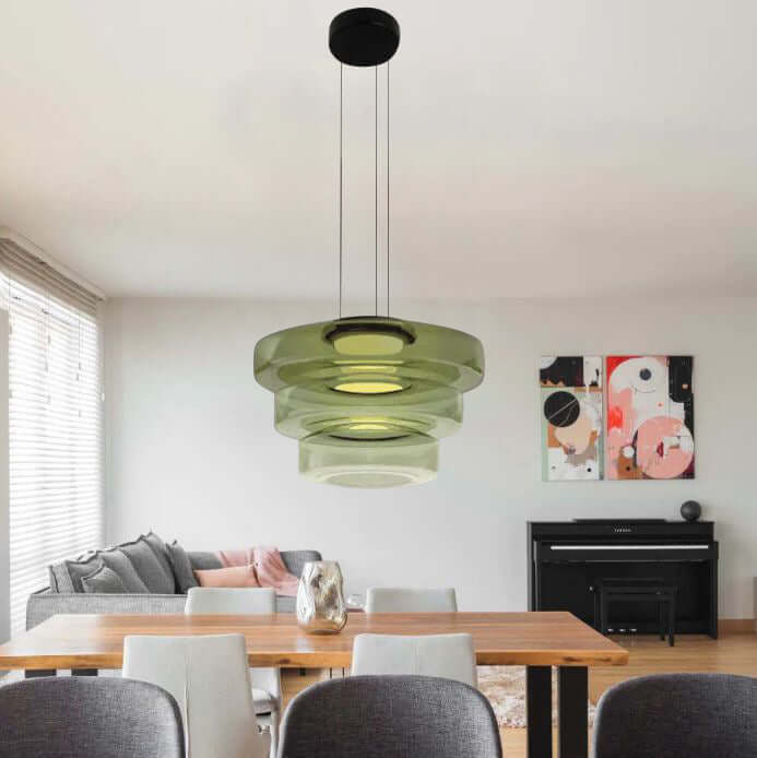 Suspension Luminaire Design en Verre Éclatant - Style Moderne Intérieur