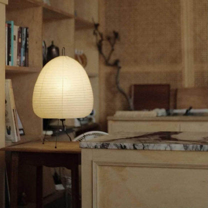 Lampe de Table Design Japonais en Papier de Mûrier – Lumière Douce