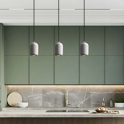 Lampe Pendante Industrielle Ciment Verre – Éclairage Design Moderne