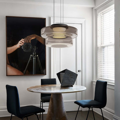 Suspension Luminaire Design en Verre Éclatant - Style Moderne Intérieur