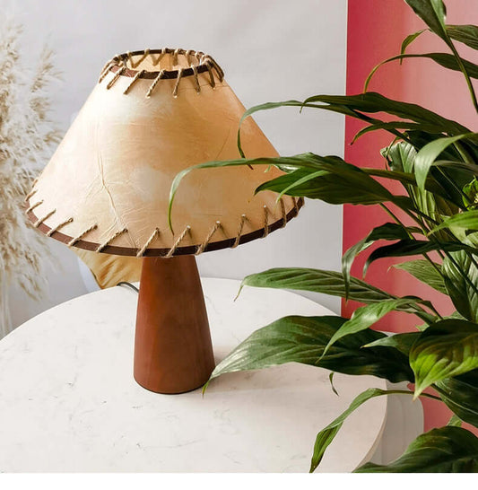 Lampe de Table Bois Massif Style Rétro – Éclairage Chaleureux & Design