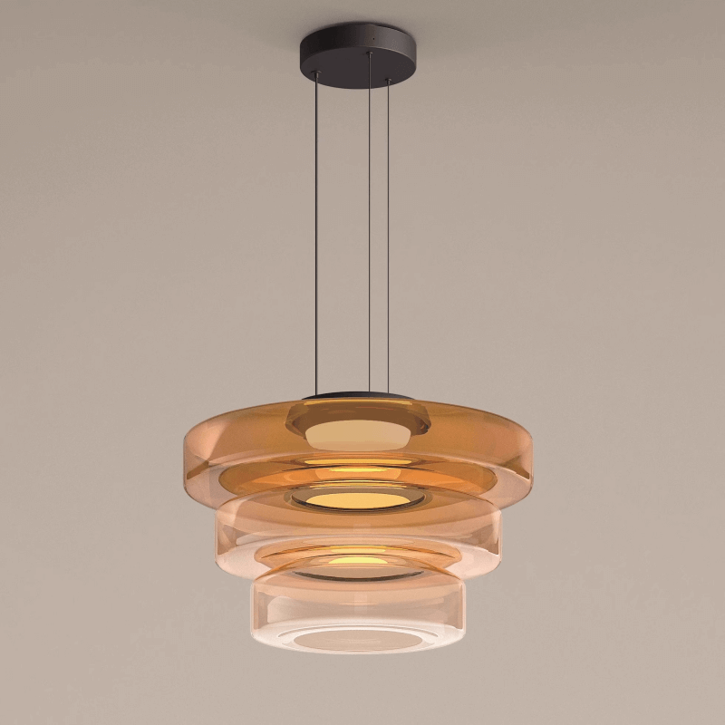 Suspension Luminaire Design en Verre Éclatant - Style Moderne Intérieur