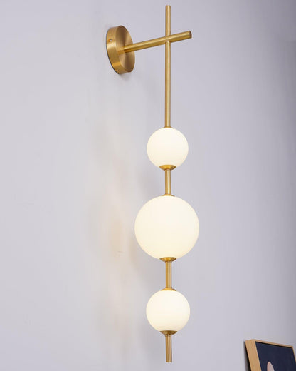 Applique Murale Verticale Globe Verre – Éclairage Design Moderne Intérieur