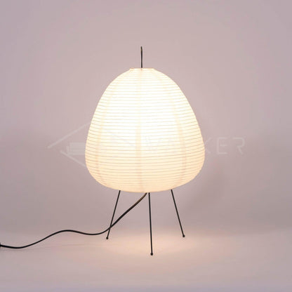 Lampe de Table Design Japonais en Papier de Mûrier – Lumière Douce