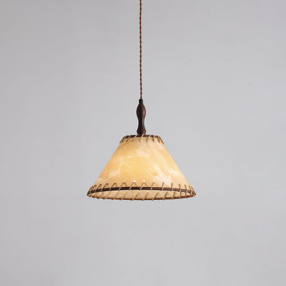 Suspension Luminaire Bois Tissu Design Naturel & Moderne